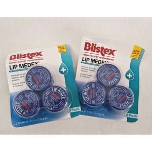 Blistex Lip Medex 0.25oz 2 Packs Of 3 Total 6 Jars New Cooling Soothing Balm